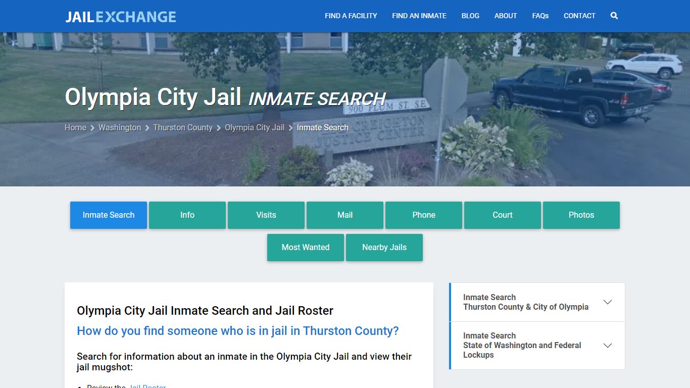Inmate Search: Roster & Mugshots - Olympia City Jail, WA